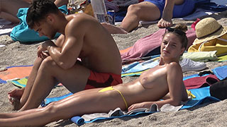 topless voyeur beach sexy tits teen